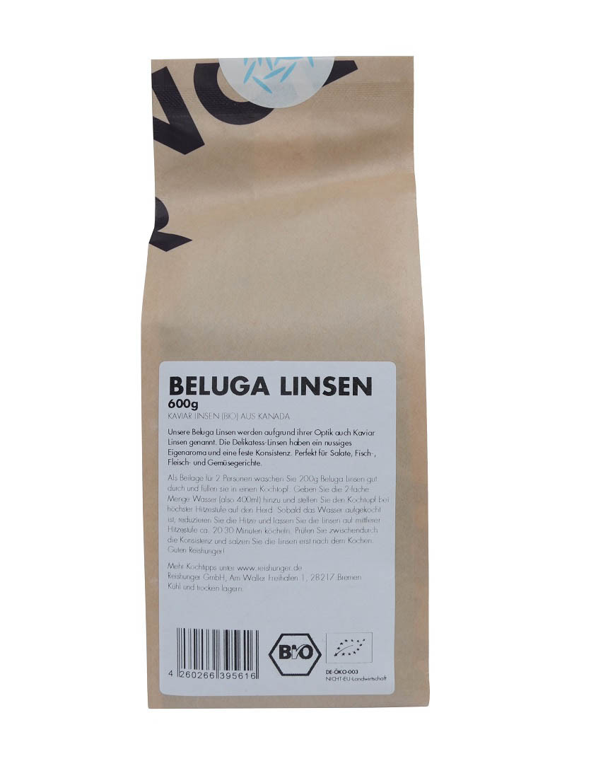 COOK and ENJOY Shop Beluga Linsen 600g Bio von Reishunger