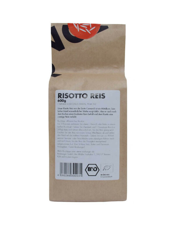 COOK and ENJOY Shop Risotto Carnali 600g Bio von Reishunger Etikett