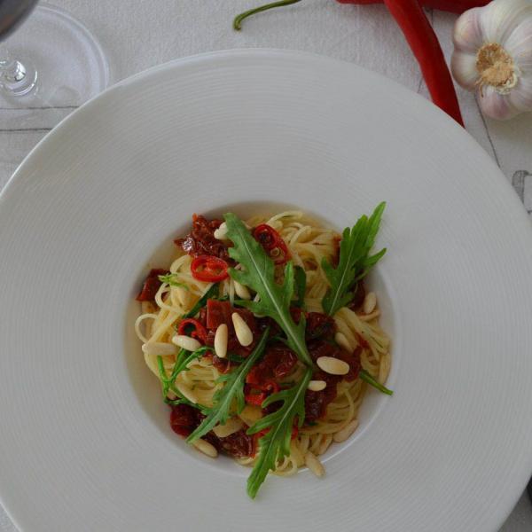 COOK and ENJOY Rezept Capellini mit Rucola und getrockneten Tomaten