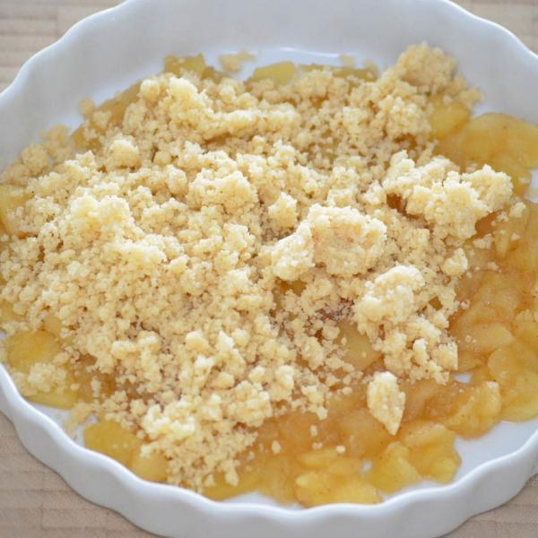 COOK and ENJOY Rezept Apple-Crumble mit Vanilleeis Zubereitung