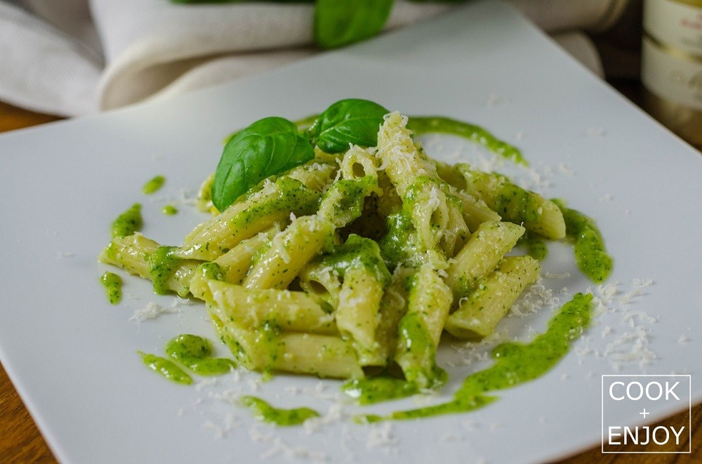 COOK+ENJOY Rezept Pasta mit Basilikum-Pesto