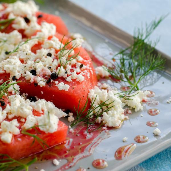 COOK and ENJOY Rezept Wassermelone mit Schafskäse