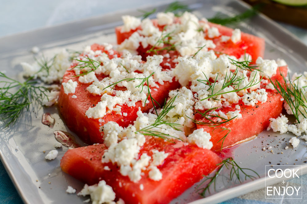 COOK and ENJOY Rezept Wassermelone mit Schafskäse