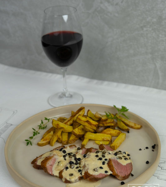 COOK and ENJOY Rezept Entenbrustfilet mit flambierter Pfefferrahmsauce