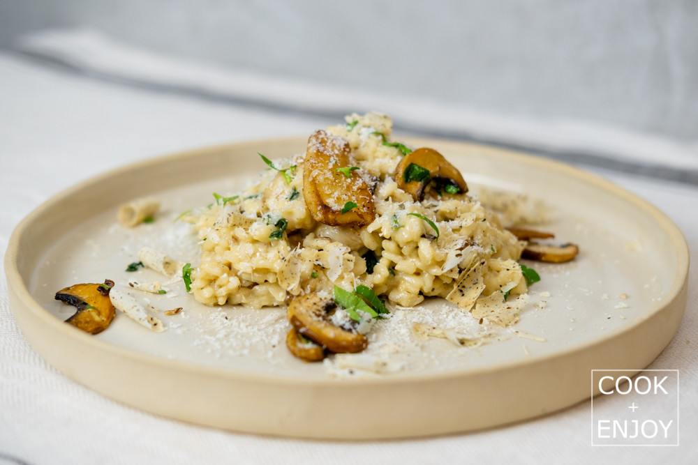 COOK and ENJOY Rezept Risotto mit frischen und getrockneten Pilzen