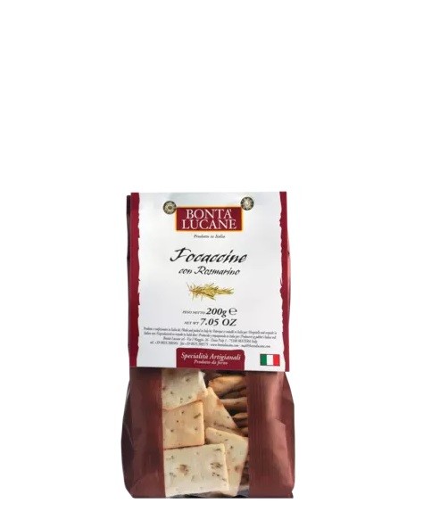 COOK and ENJOY Shop Focaccine con rosmarino – Salzgebäck mit Rosmarin 200g